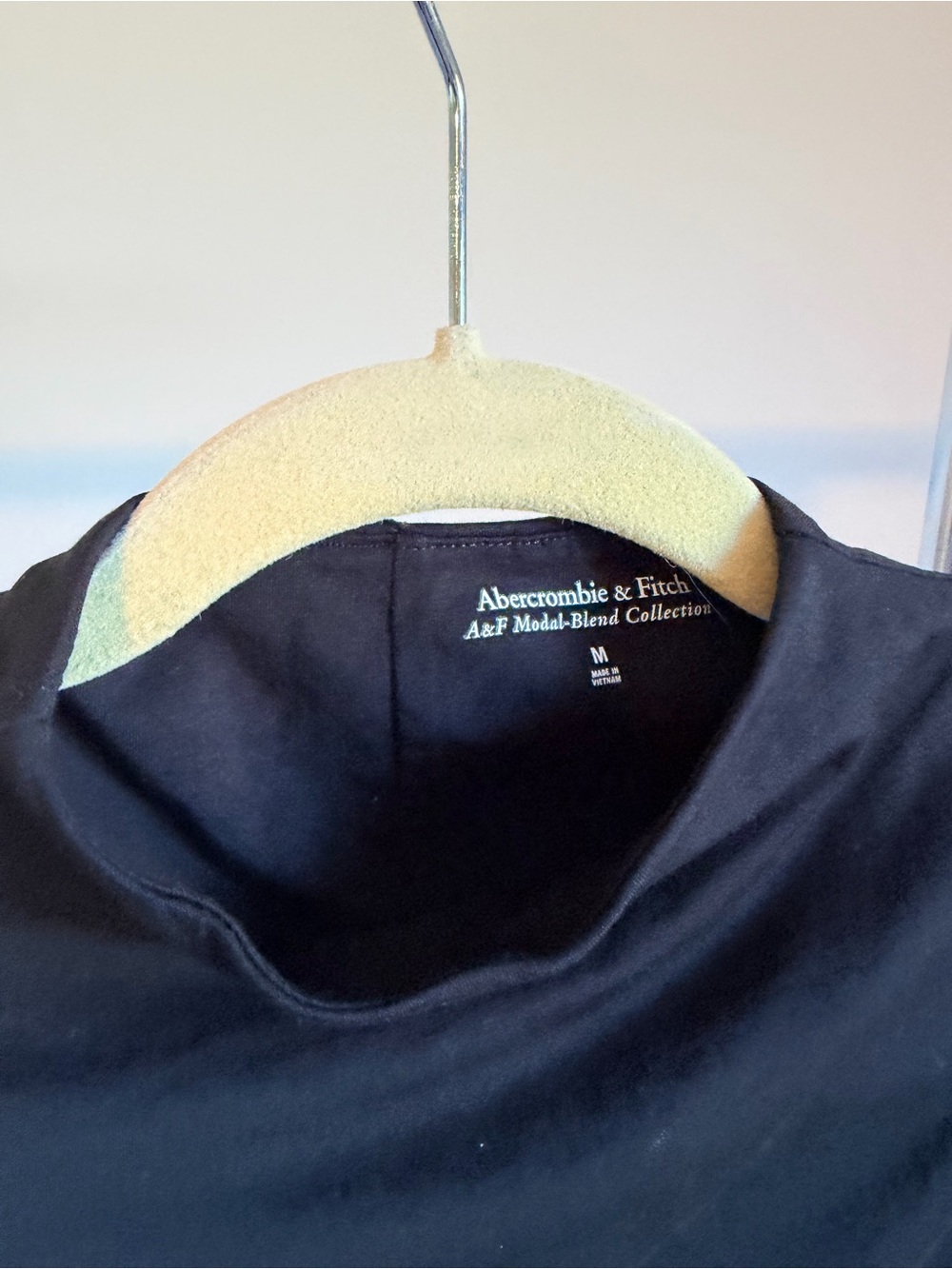 NWT Abercrombie & Fitch Black Modal-Blend Ruched Top
